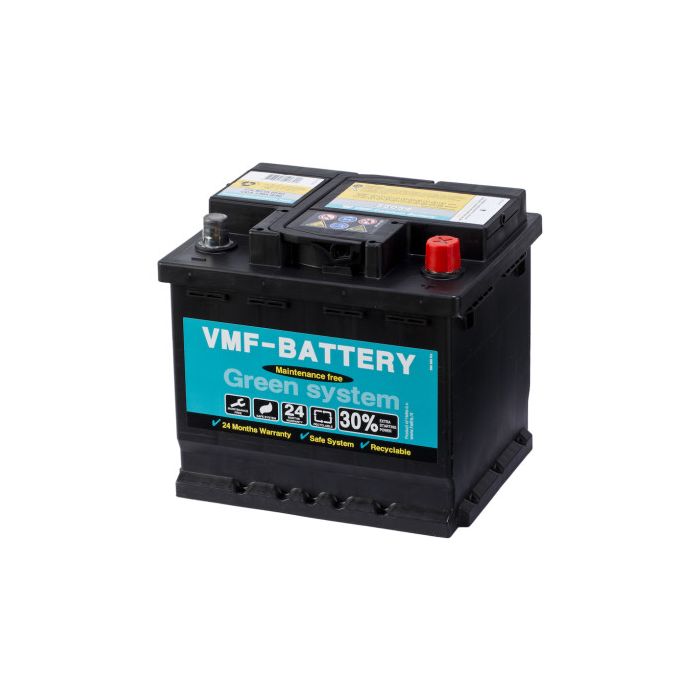 Batterie de démarrage VMF Green System 55054 12 V 52 Ah 470 A – Plomb-acide (sans entretien)