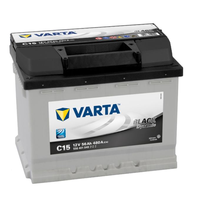 Batterie de démarrage Varta Dynamic C15 12 V 56 Ah 480 A – Plomb-acide (sans entretien)