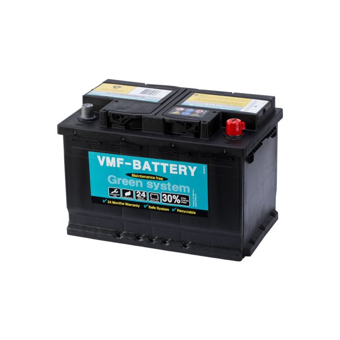 Batterie de démarrage VMF Green System 57412 12 V 74 Ah 680 A – Plomb-acide (sans entretien)