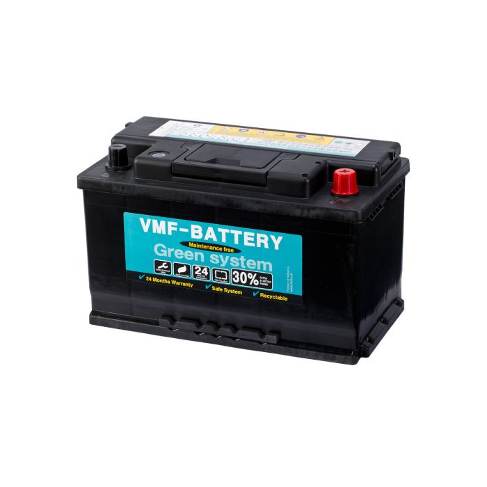 Batterie de démarrage VMF Green System 58043 12 V 80 Ah 740 A – Plomb-acide (sans entretien)