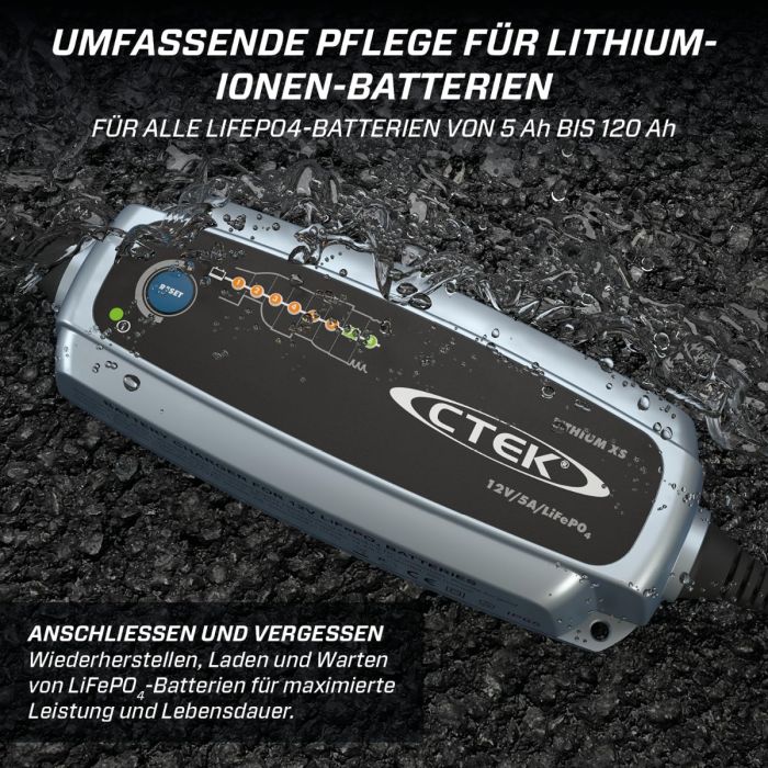 Chargeur de batterie lithium CTEK XS Lithium 