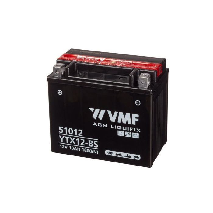 Batterie moto VMF Powersport MF YTX12-BS 12 V 10 Ah 180 A – AGM