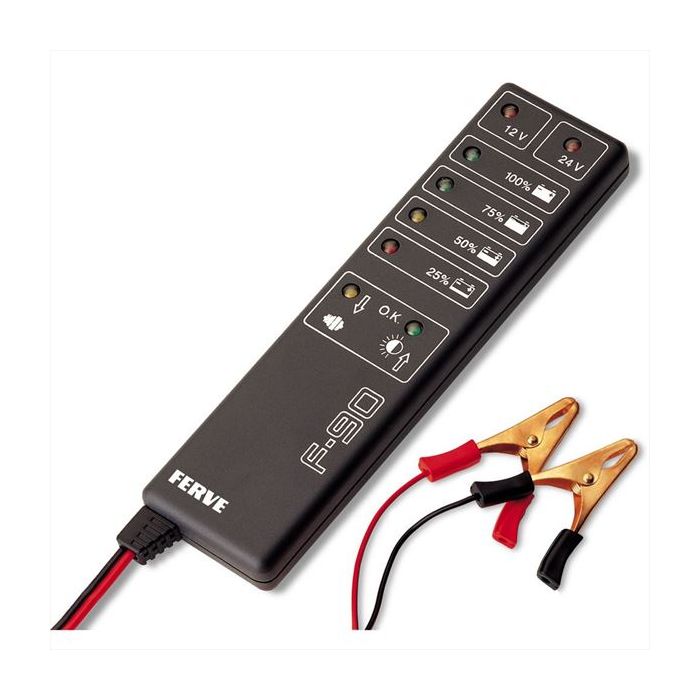 Testeur de batterie, alternateur et régulateur Ferve F-90 12 V / 24 V 
