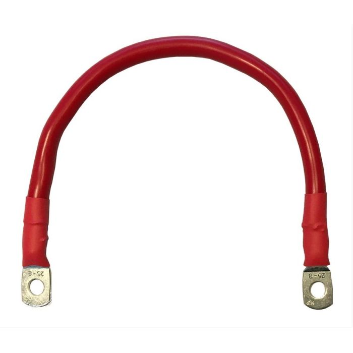 Câble de batterie rouge 25 mm² 30 cm cosses M8-M8 