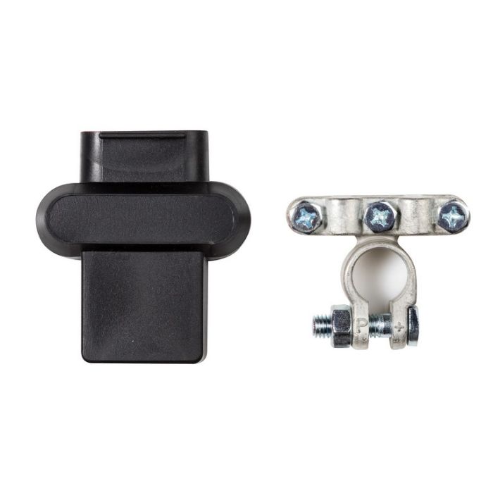 Cache-borne isolant noir pour cosse de batterie double (-) 