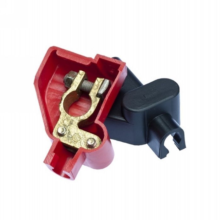 Capuchon isolant de cosse de batterie noir (-) pour câble simple 
