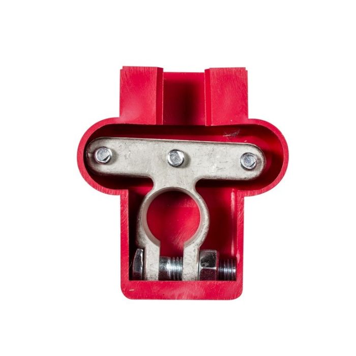 Cosse de batterie double à serrage 50-70 mm² pôle positif 