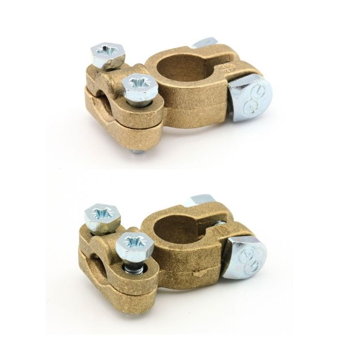 Jeu de cosses de batterie droites 50-70 mm² Ripca (plus et moins) 