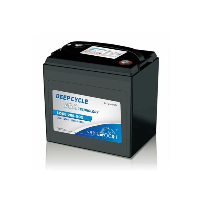 Batterie à décharge lente AGM Carbon Leoch LDC6-265-GC2 6 V 265 Ah – Semi-traction AGM