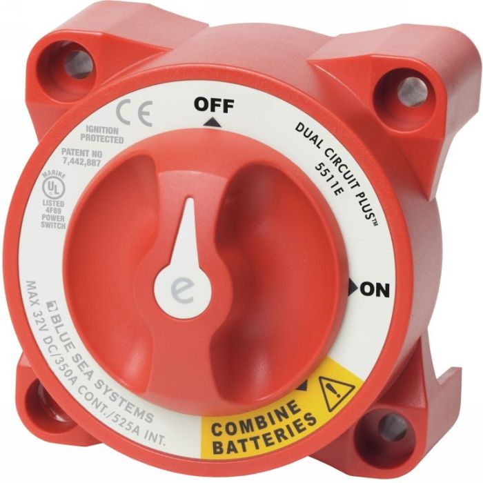 Coupe-batterie bipolaire Blue Sea Systems 5511E 350 A position secours 