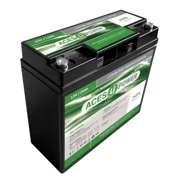 Batterie lithium LiFePO4 ACES Energy HFA AL24V12HFA 24 V 12 Ah – Lithium LiFePO4