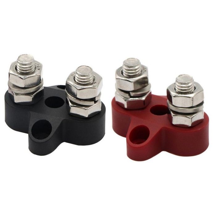 Barres de distribution DC Victron Energy M8 noir et rouge (lot de 2) 