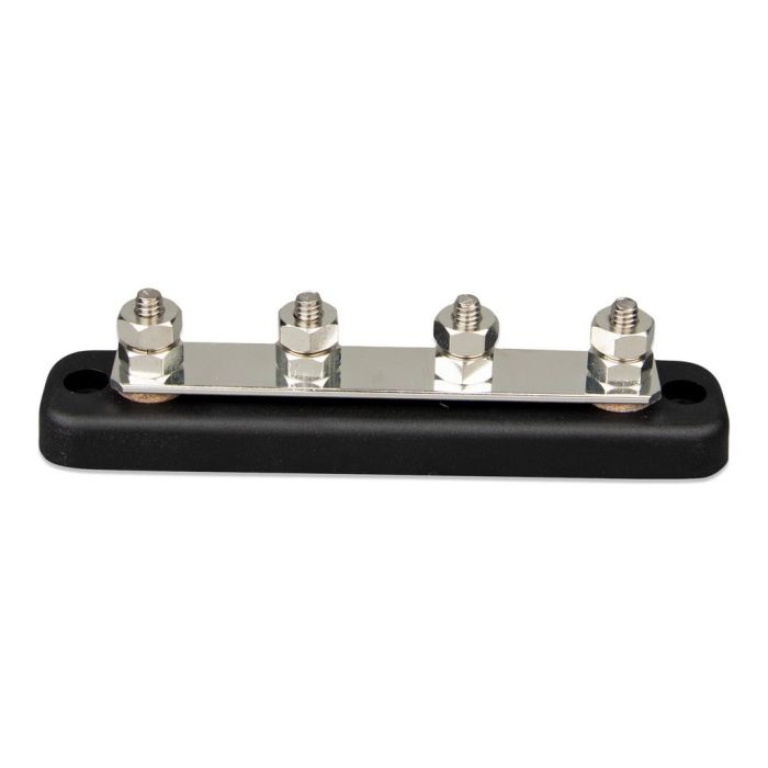 Barre de distribution DC 150 A 4 x M6 Victron Energy avec capot de protection 