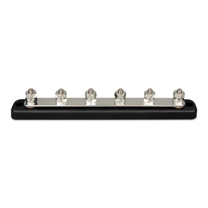 Barre de distribution DC 150 A 6 bornes M6 Victron Energy avec capot 