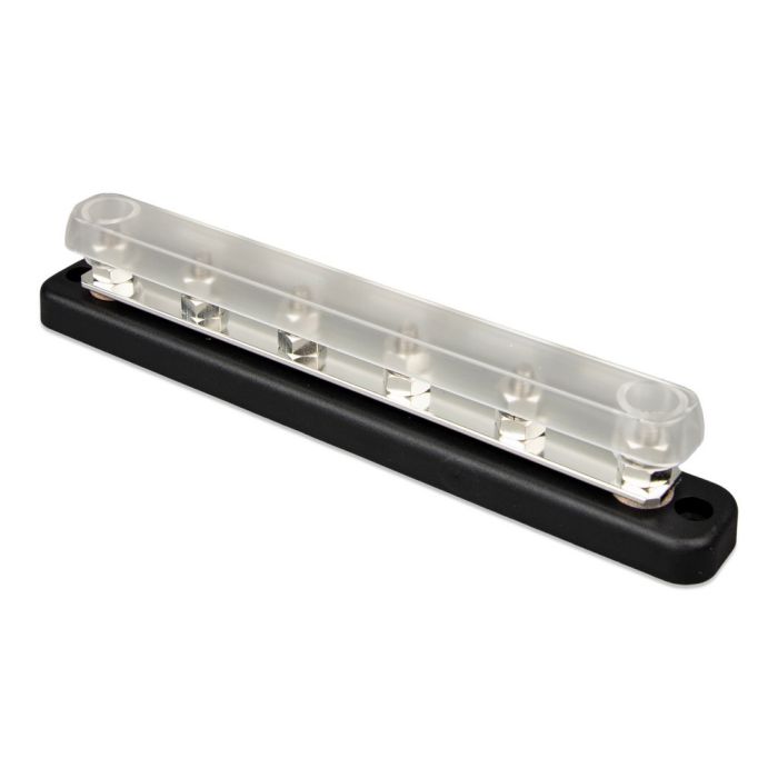 Barre de distribution DC 150 A 6 bornes M6 Victron Energy avec capot 