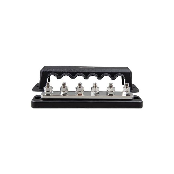 Barre de distribution DC Victron Energy 250 A 6 x M8 avec capot 