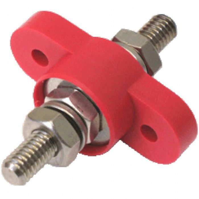 Barre de distribution DC rouge M10 48 V 250 A 