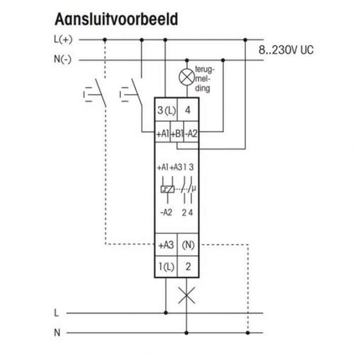 Relais temporisé multifonction MFZ 8 à 230 V AC/DC pour rail DIN 