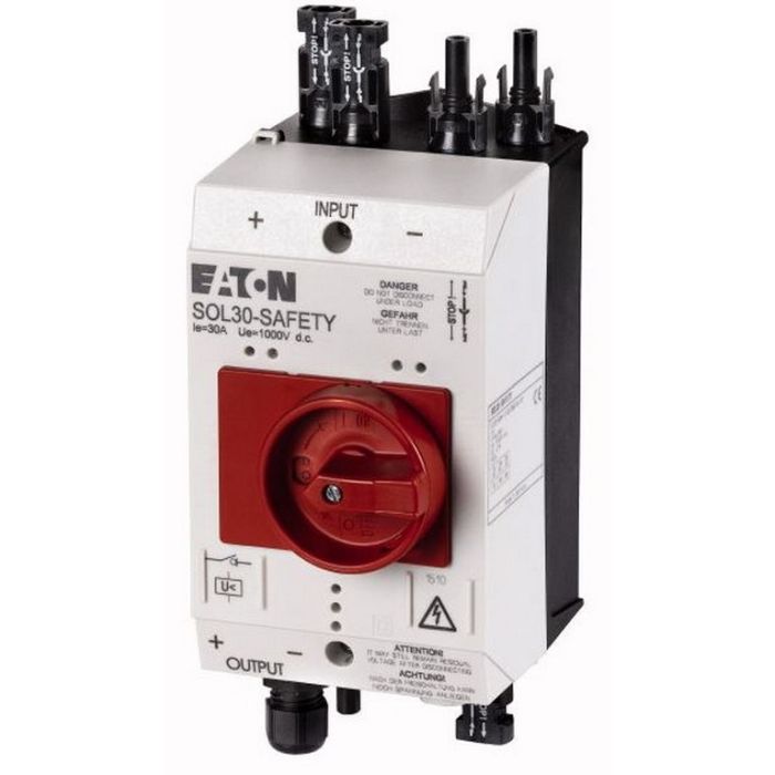 Interrupteur-sectionneur pompier Eaton SOL30-SAFETY 2x MC4 1000 V 30 A 