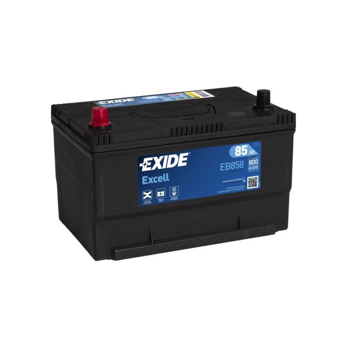 Batterie de démarrage Exide Excell EB858 12 V 85 Ah 800 A – Plomb-acide (sans entretien)