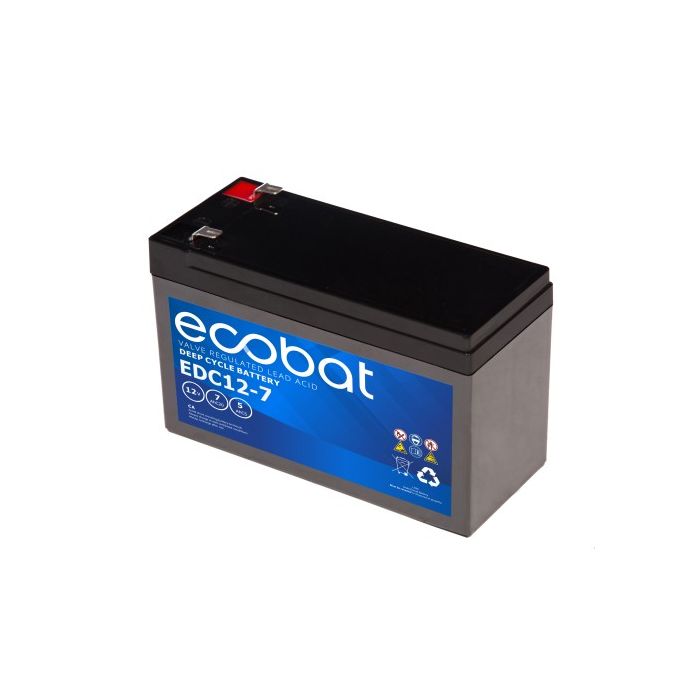 Batterie à décharge lente AGM Ecobat Deep Cycle EDC12-07 12 V 7,2 Ah – AGM