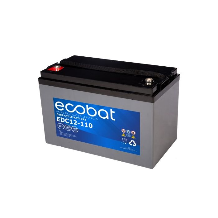 Batterie à décharge lente AGM Ecobat Deep Cycle EDC12-110 12 V 130 Ah – AGM