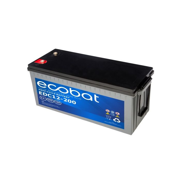 Batterie à décharge lente AGM Ecobat EDC12-200 12 V 200 Ah – AGM