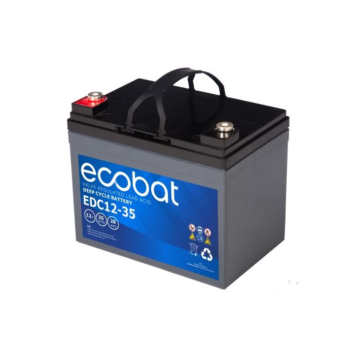 Batterie à décharge lente AGM Ecobat Deep Cycle EDC12-35 12 V 35 Ah – AGM