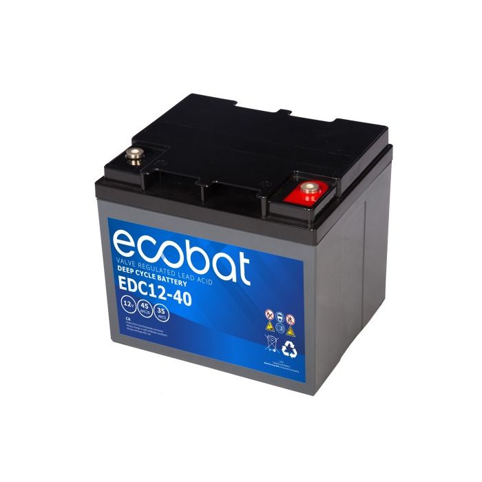 Batterie à décharge lente AGM Ecobat Deep Cycle EDC12-40 12 V 45 Ah – AGM