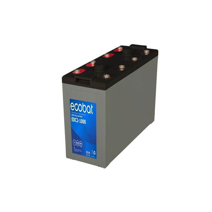 Batterie à décharge lente AGM Ecobat EDC2-1000 2 V 1060 Ah – AGM