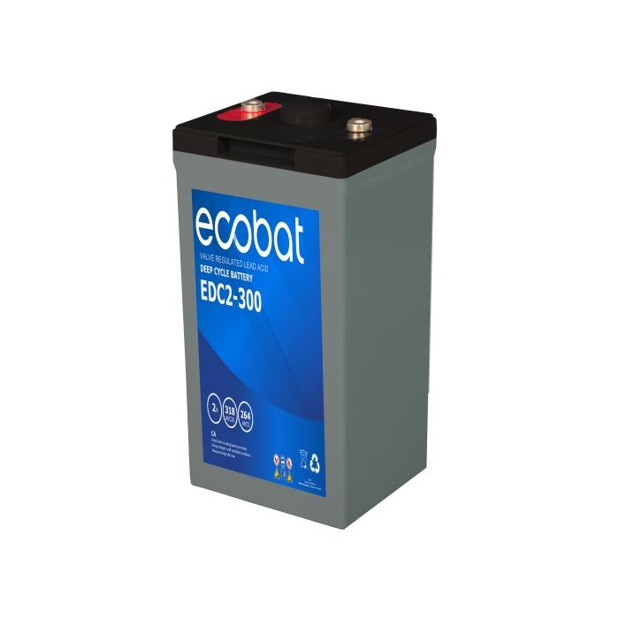 Batterie à décharge lente AGM Ecobat Deep Cycle EDC2-300 2 V 300 Ah – AGM