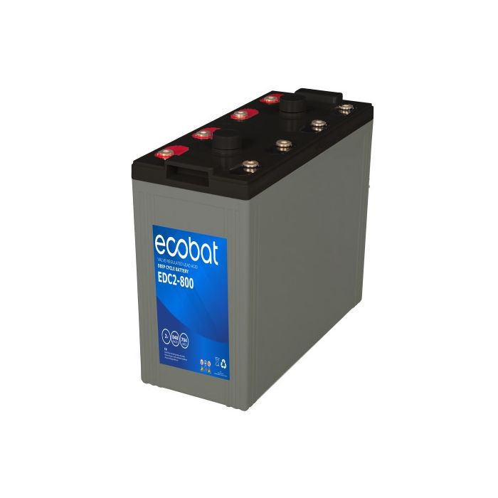 Batterie à décharge lente AGM Ecobat Deep Cycle EDC2-800 2 V 848 Ah – AGM