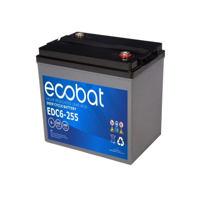 Batterie à décharge lente AGM Ecobat Deep Cycle EDC6-255 6 V 255 Ah – AGM