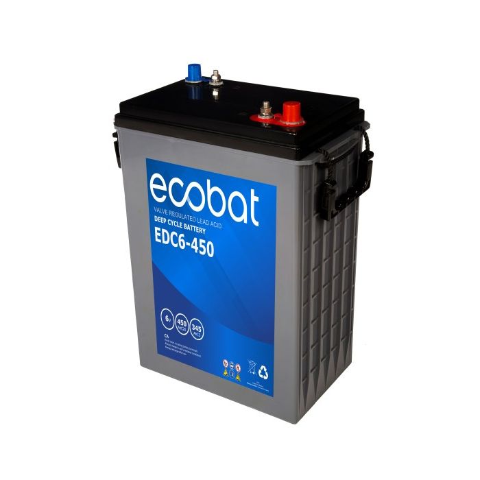 Batterie à décharge lente AGM Ecobat Deep Cycle EDC6-450 6 V 450 Ah – AGM