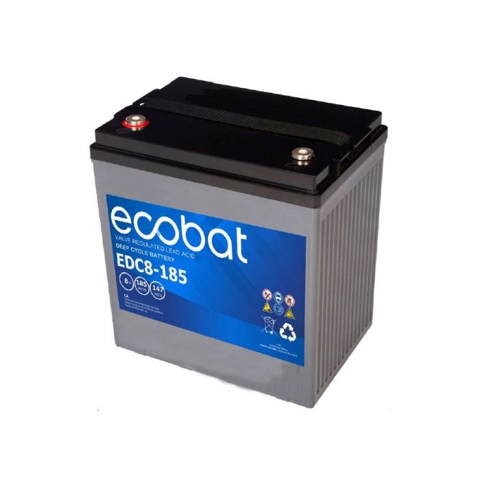 Batterie à décharge lente AGM Ecobat EDC8-185 8 V 185 Ah – AGM