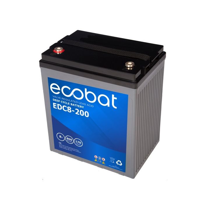 Batterie à décharge lente AGM Ecobat Deep Cycle EDC8-200 8 V 200 Ah – AGM