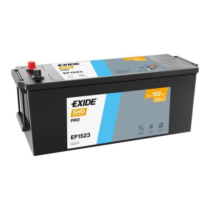 Batterie de démarrage Exide PowerPRO EF1523 12 V 152 Ah 1130 A – Plomb-acide (sans entretien)