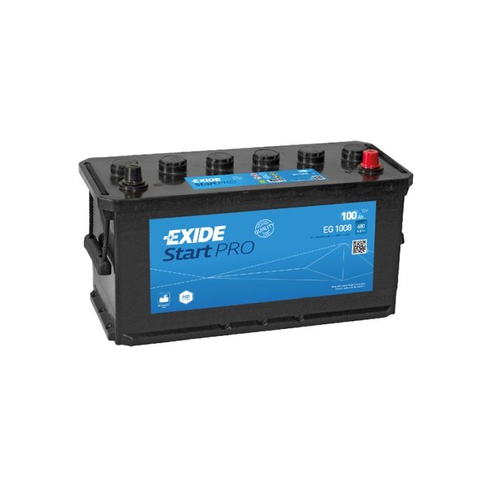 Batterie de démarrage Exide StartPRO EG1008 12 V 100 Ah 680 A – Plomb-acide (sans entretien)