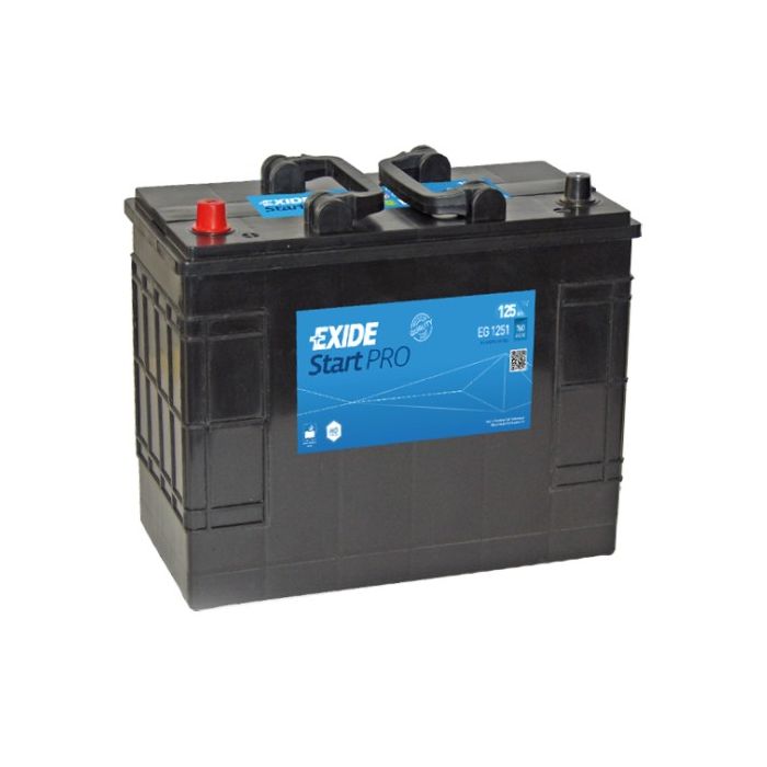 Batterie de démarrage Exide StartPRO EG1251 12 V 125 Ah 760 A – Plomb-acide (sans entretien)