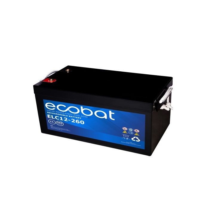 Batterie à décharge lente AGM Ecobat ELC12-260 12 V 260 Ah – AGM