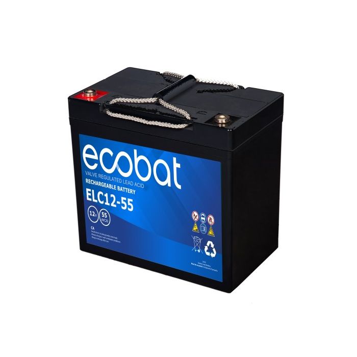 Batterie à décharge lente AGM Ecobat Light Cycle ELC12-55 12 V 55 Ah – AGM