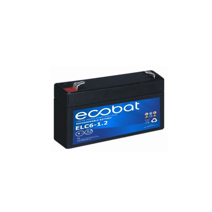 Batterie AGM VRLA Ecobat Light Cycle ELC6-1.2 6 V 1,2 Ah – AGM