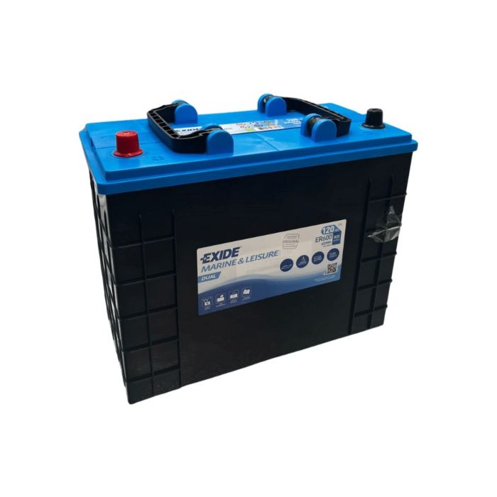Batterie démarrage et servitude Exide Dual ER600 12 V 120 Ah 800 A – Plomb-acide (sans entretien)