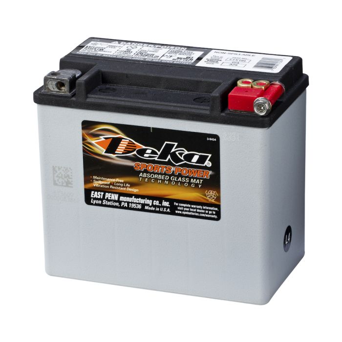 Batterie moto Deka Sports Power ETX16L 12 V 19 Ah 325 A – AGM