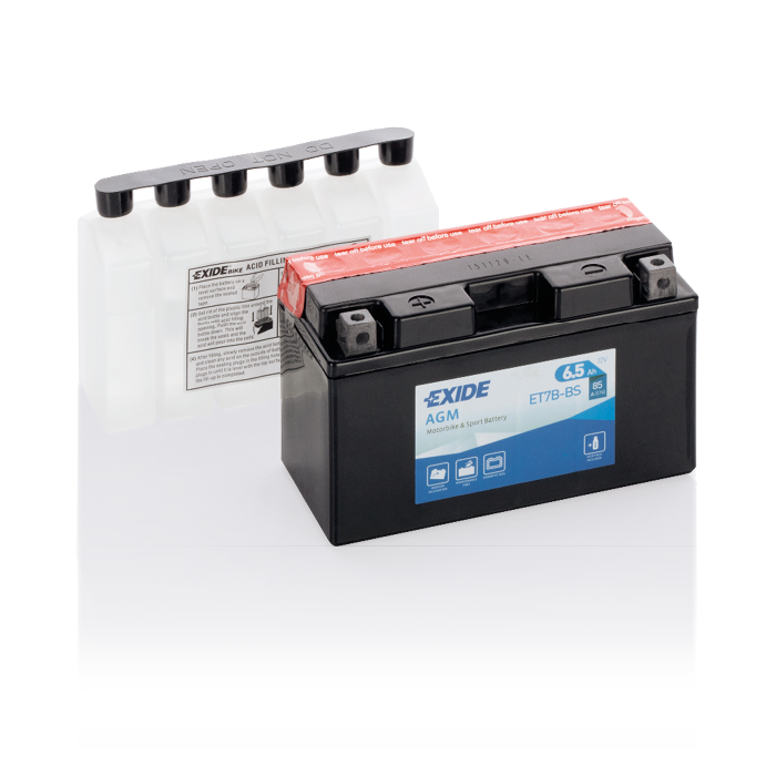 Batterie moto Exide Bike AGM ET7B-BS 12 V 7 Ah 85 A – AGM