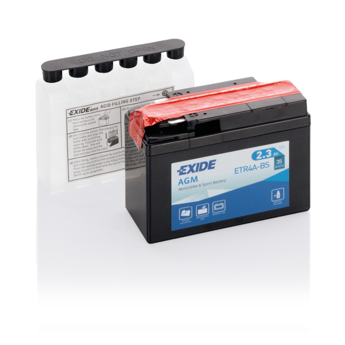 Batterie moto Exide Bike AGM ETR4A-BS 12 V 2 Ah 35 A – AGM