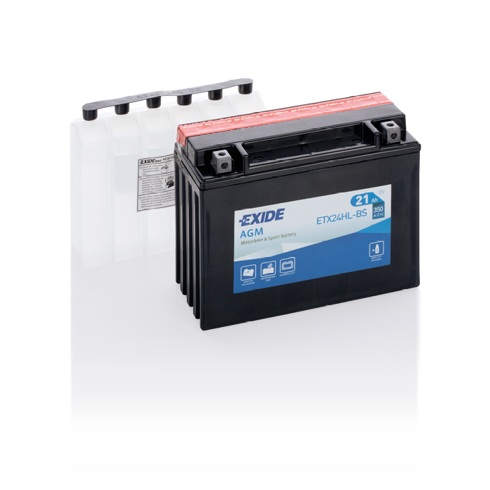 Batterie moto Exide Bike AGM ETX24HL-BS 12 V 21 Ah 350 A – AGM