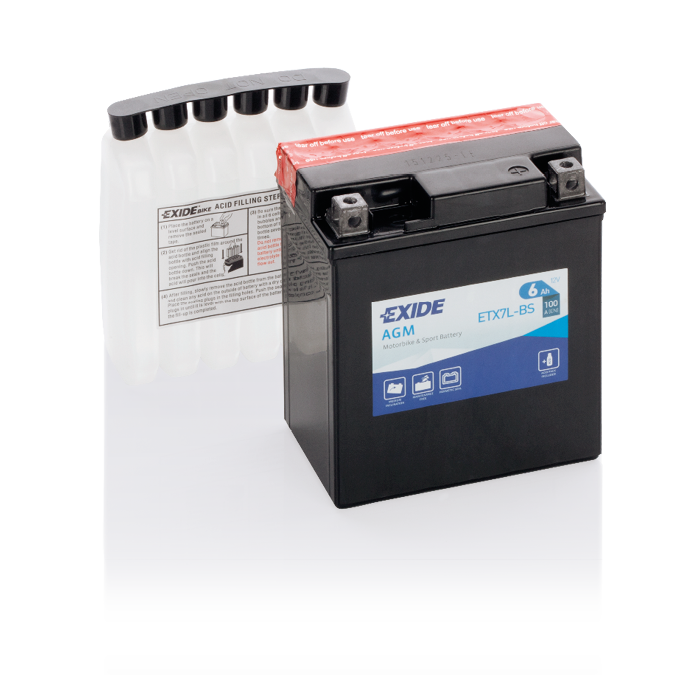 Batterie moto Exide Bike AGM ETX7L-BS 12 V 6 Ah 100 A – AGM