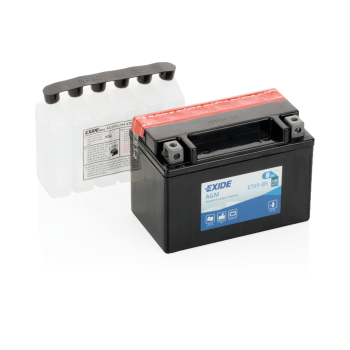 Batterie moto Exide Bike AGM ETX9-BS 12 V 8 Ah 120 A – AGM