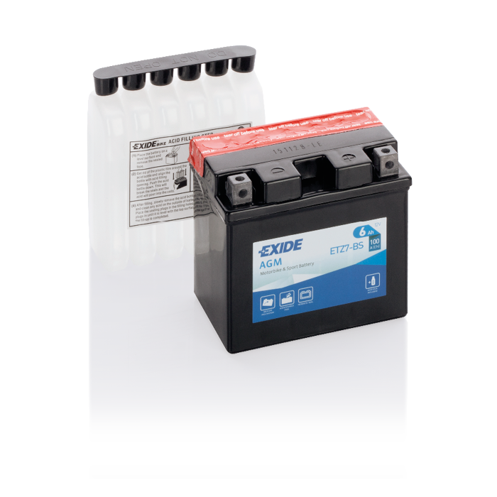 Batterie moto Exide Bike AGM ETZ7-BS 12 V 6 Ah 100 A – AGM